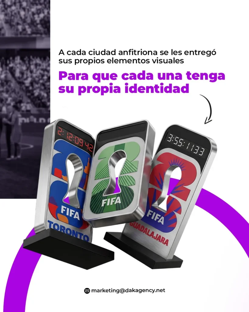 Identidades visuales por ciudad sede del Mundial 2026 - consistencia de marca adaptable - DAK Agency