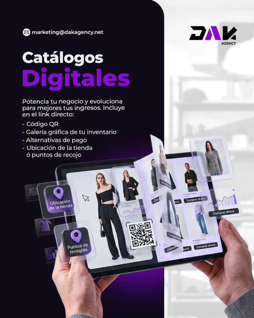 Catálogo digital con fotografía de producto para vender online - DAK Agency