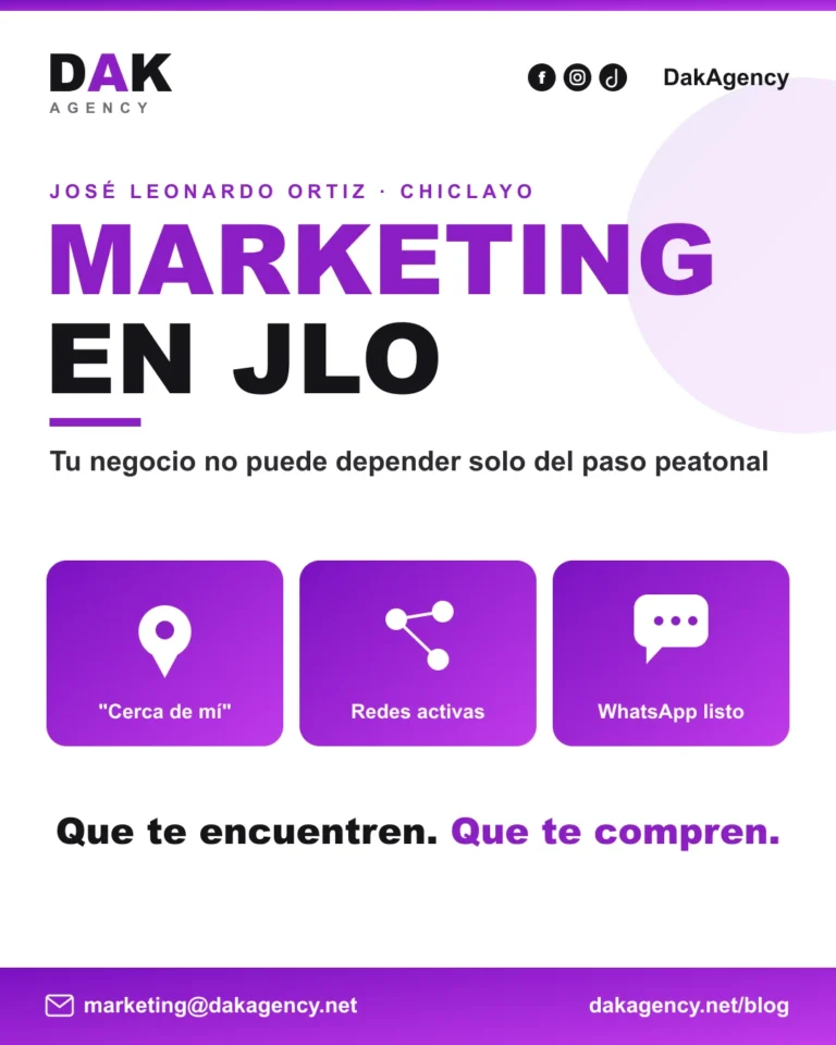 Marketing digital en Jose Leonardo Ortiz JLO Chiclayo - DAK Agency