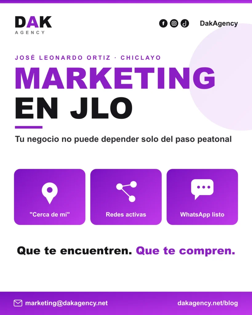 Marketing digital en Jose Leonardo Ortiz JLO Chiclayo - DAK Agency