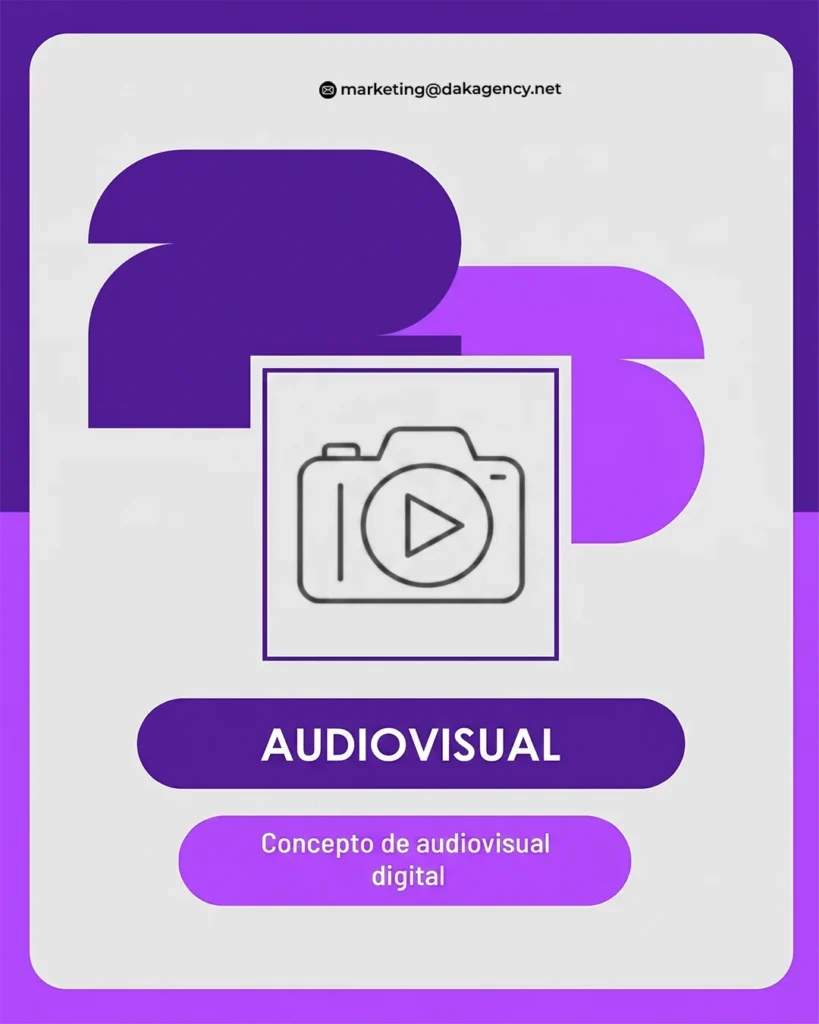 Tarjeta de servicio audiovisual de DAK Agency - contenido con inteligencia artificial - DAK Agency