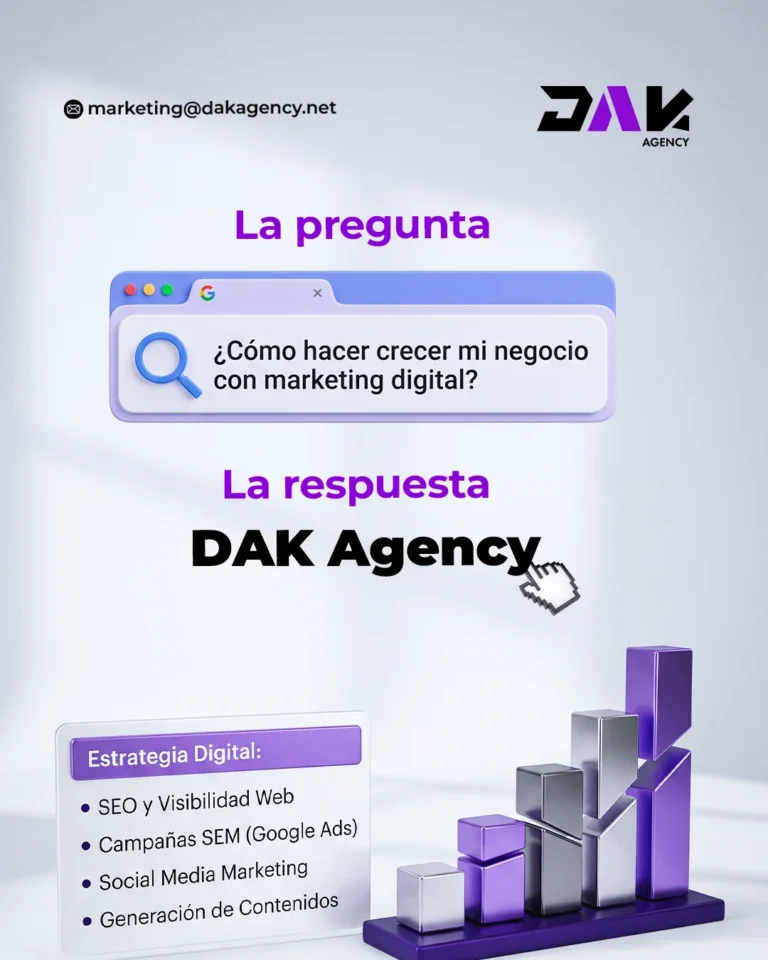 Barra de busqueda de Google sobre como hacer crecer un negocio - conseguir reseñas en Google - DAK Agency